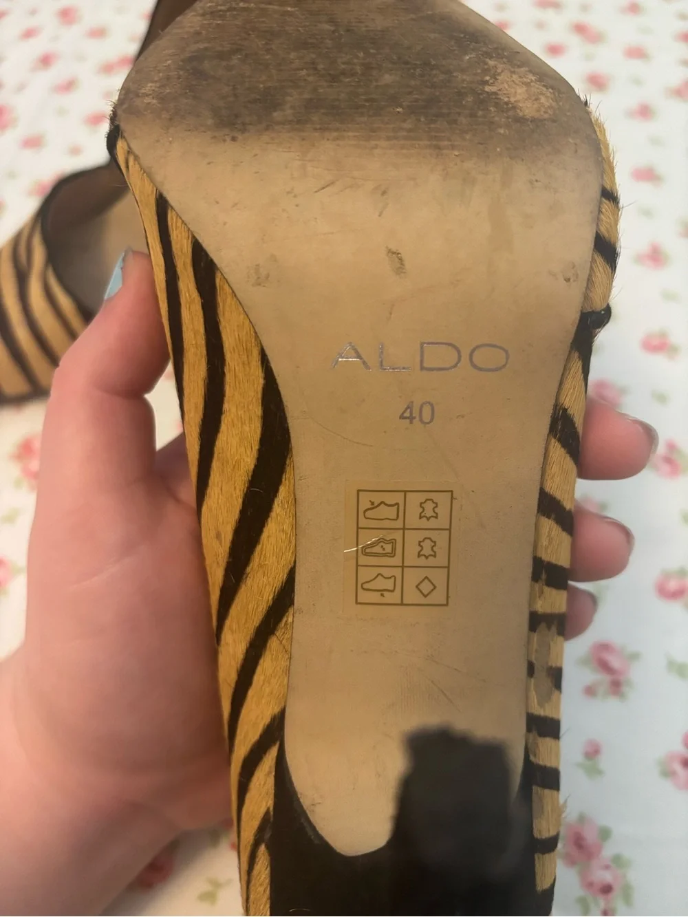 ALDO Zebra-Print Pointed Toe Pumps